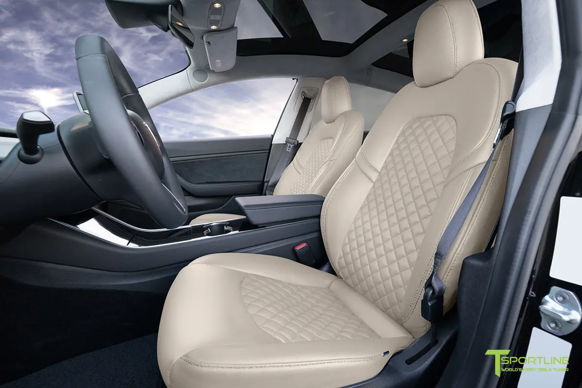 Tesla Model 3 (2017 - 2023) Seat Interior Upgrade Kit - Signature Diamond Design 26
