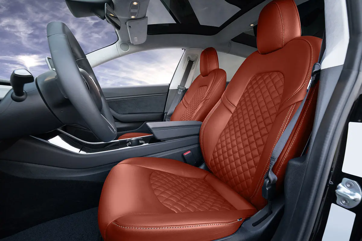 Signature Diamond Interior Seat Upgrade Kit for Tesla Model 3 (2017–2023) - Image 10