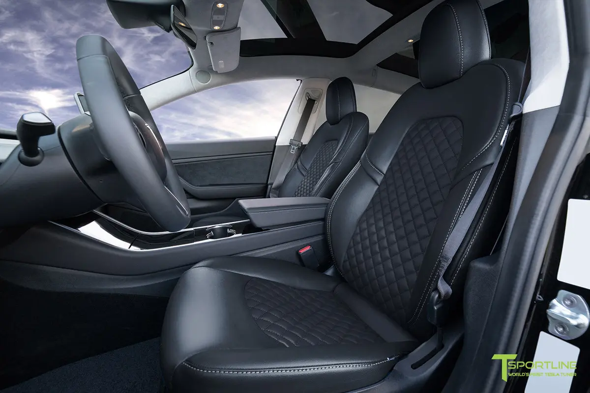 Tesla Model 3 (2017 - 2023) Seat Interior Upgrade Kit - Signature Diamond Design 14