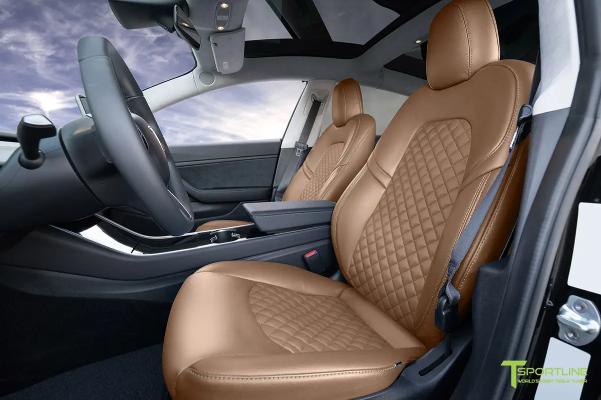 Tesla Model 3 (2017 - 2023) Seat Interior Upgrade Kit - Signature Diamond Design 24