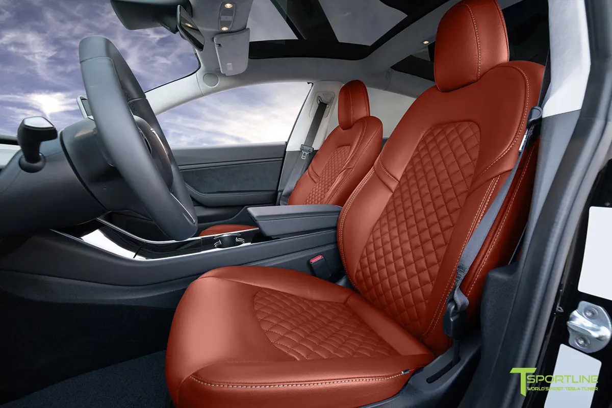 Tesla Model 3 (2017 - 2023) Seat Interior Upgrade Kit - Signature Diamond Design 28