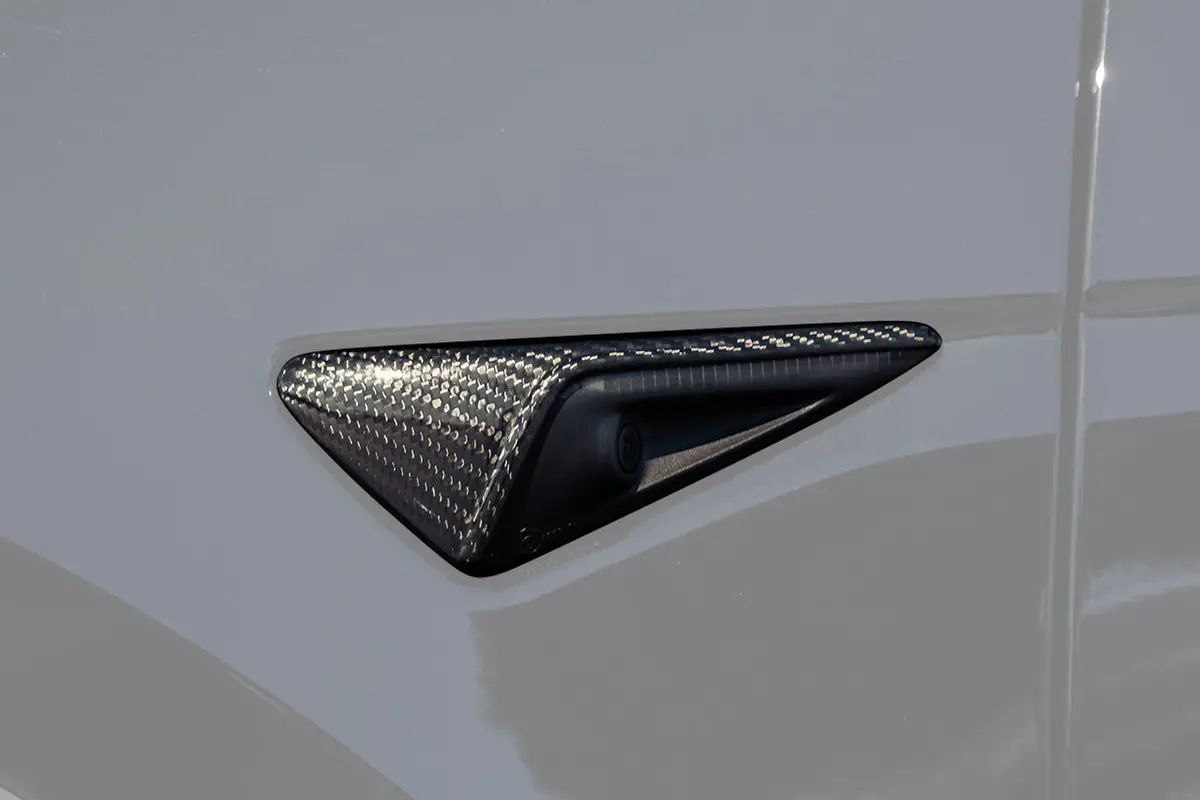 Tesla Model X Long Range & Plaid Precision Carbon Fiber Fender Camera Covers (Set Of 2) 1