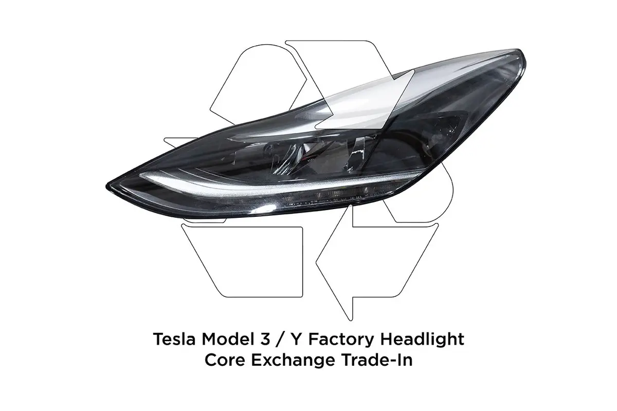 $100 Rebate! Trade-In Your Factory Model 3 / Y Headlight Cores (Click For Details) 1