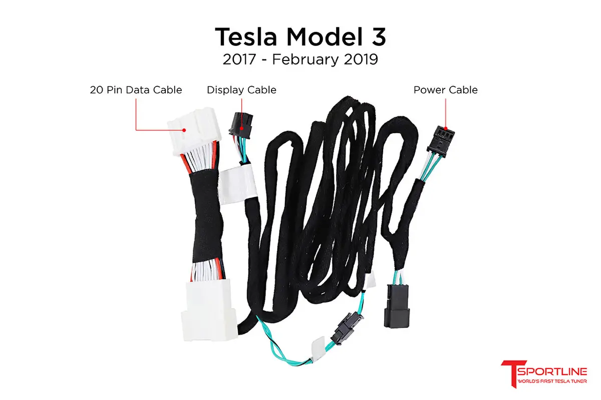 Tesla Model 3 & Y Msx-Entertainment 2.0 Rear Touch Screen Harness 1