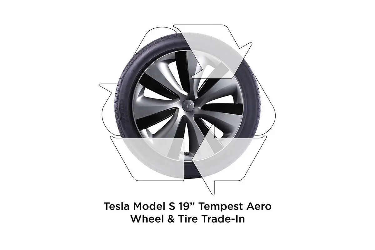 $400 Rebate! Trade-In Your Factory Tesla Model S 19" Tempest Wheel & Tire Set (Click For Details) 1