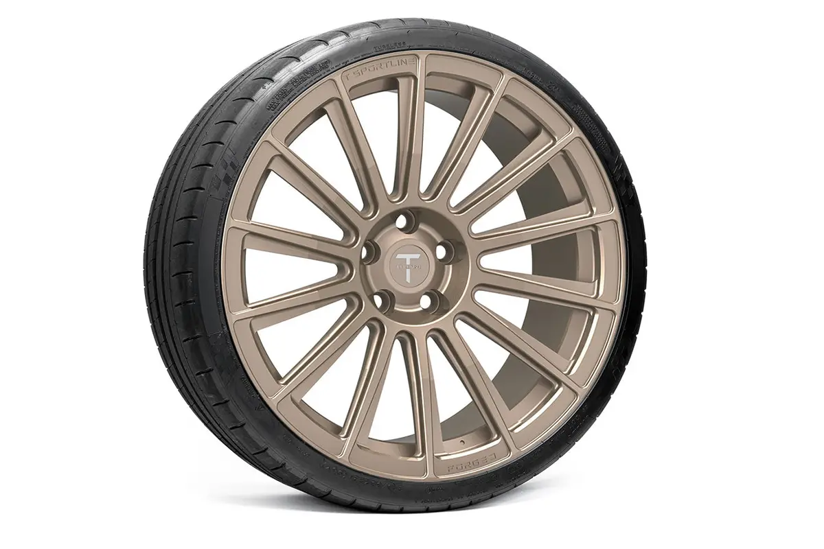 Ts114 21" Tesla Model S Long Range & Plaid Wheel And Tire Package (Set Of 4) 11