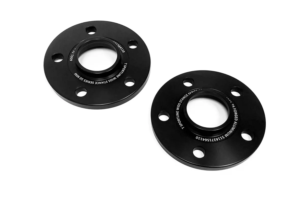 Tesla Model 3 / Y Wide Stance Black Anodized Billet Aluminum Spacer Set (Set Of 2) 1