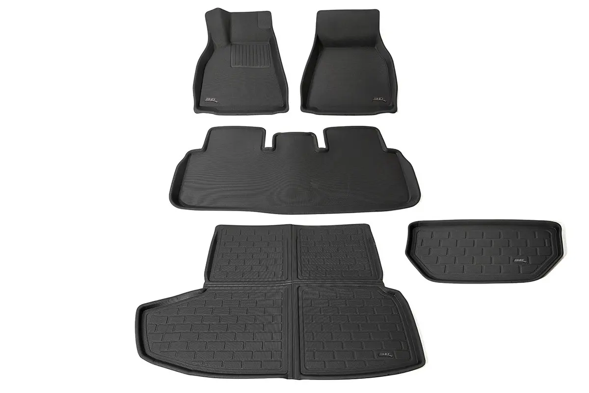 Tesla Model S 2021-Present Plaid / Long Range Maxpider 3D Kagu All-Weather Custom Fit Floor Liner Mats 3