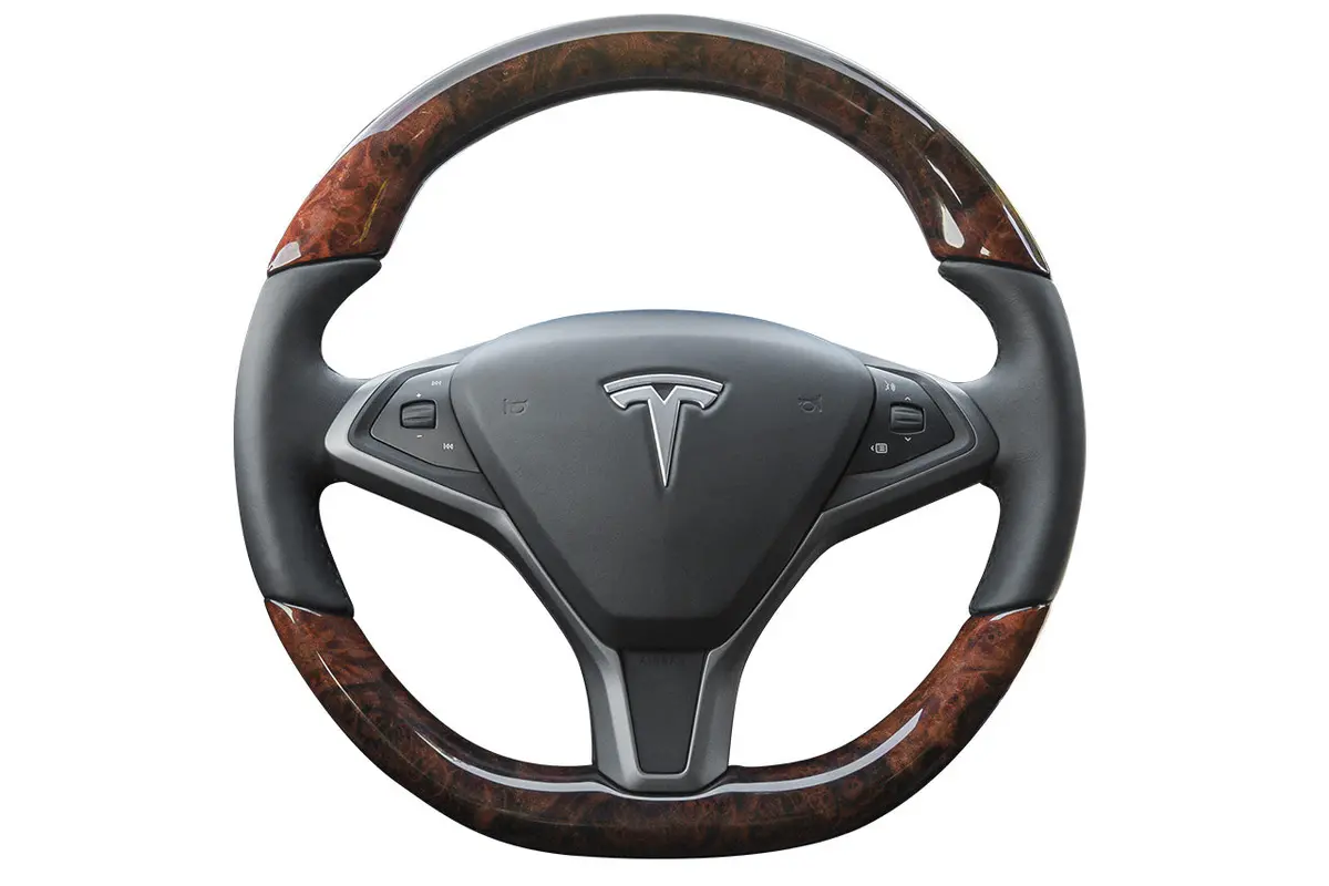 Tesla Model X Burl Wood Steering Wheel (2016 - 2020) 1