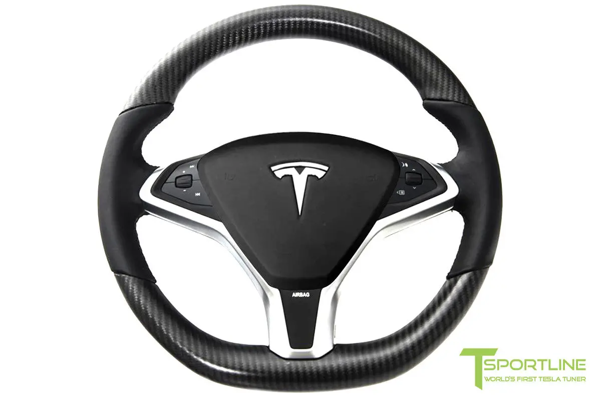 Tesla Model S Matte Carbon Fiber Steering Wheel (2012 - 2020) 1