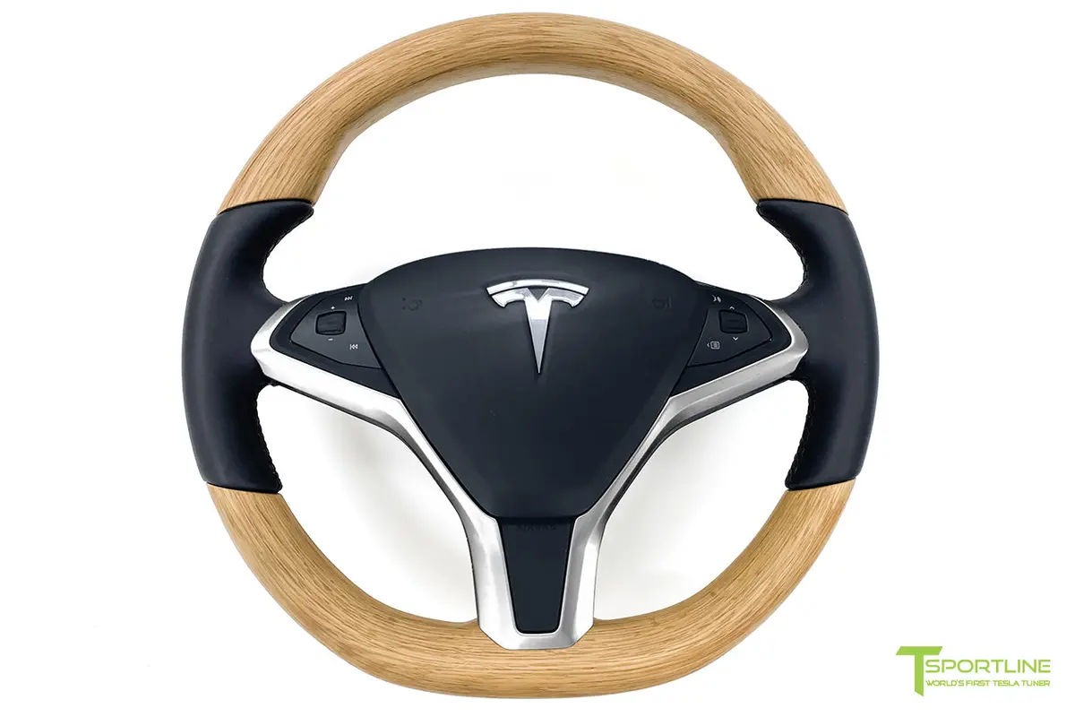 Tesla Model X Oak Wood Steering Wheel (2016 - 2020) 1