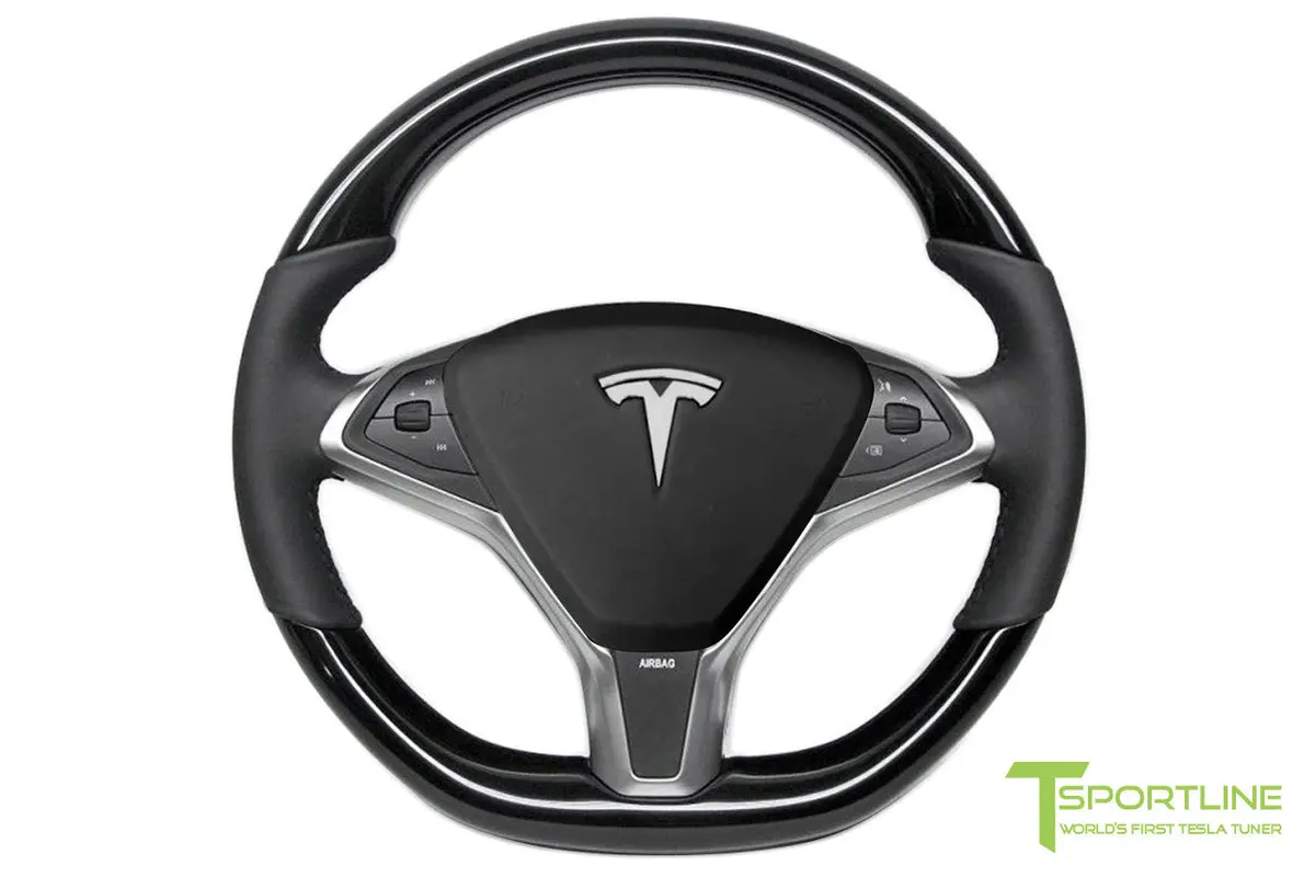 Tesla Model X Piano Black Steering Wheel (2016 - 2020) 1