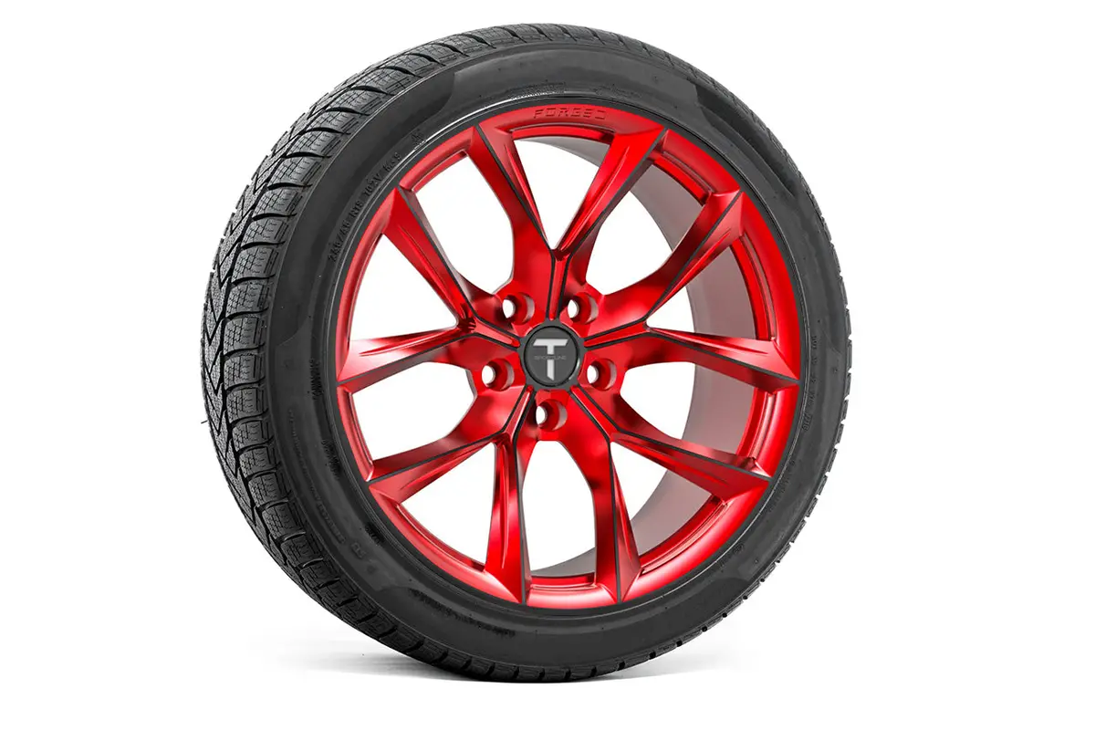 Tssf 19" Tesla Model S Long Range & Plaid Wheel And Tire Package (Set Of 4) 10