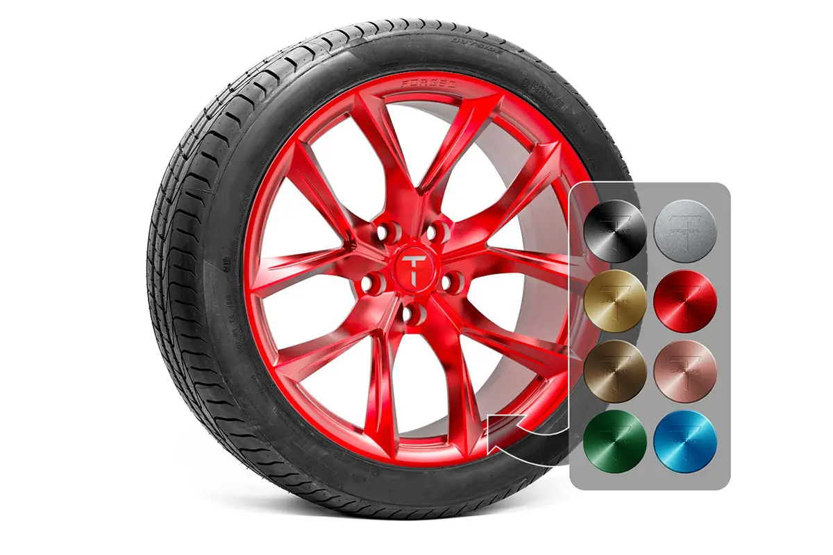 Tssf 20" Tesla Model S Long Range & Plaid Wheel And Tire Package (Set Of 4) 37