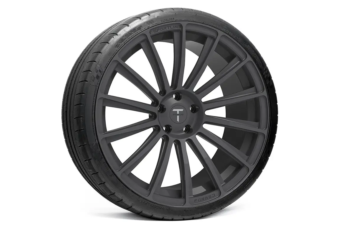 Ts114 21" Tesla Model S Long Range & Plaid Wheel And Tire Package (Set Of 4) 5