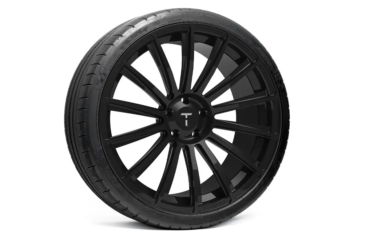 Ts114 21" Tesla Model S Long Range & Plaid Wheel And Tire Package (Set Of 4) 3