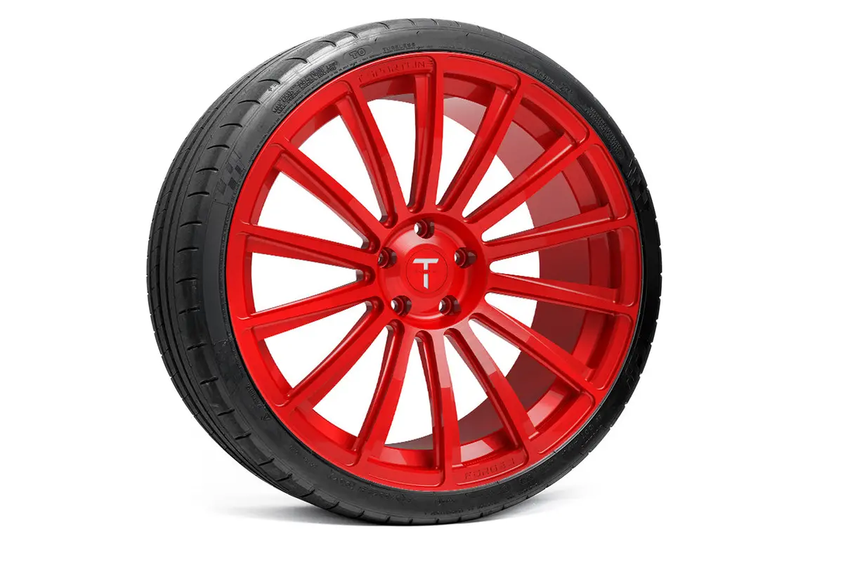 Ts114 21" Tesla Model S Long Range & Plaid Wheel And Tire Package (Set Of 4) 8