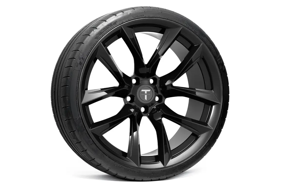 Tssf 21" Tesla Model S Long Range & Plaid Wheel And Tire Package (Set Of 4) 4