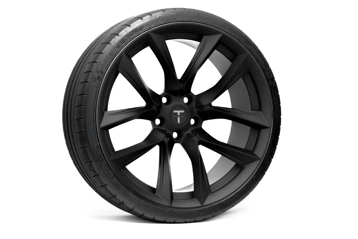 Tssf 21" Tesla Model S Long Range & Plaid Wheel And Tire Package (Set Of 4) 1