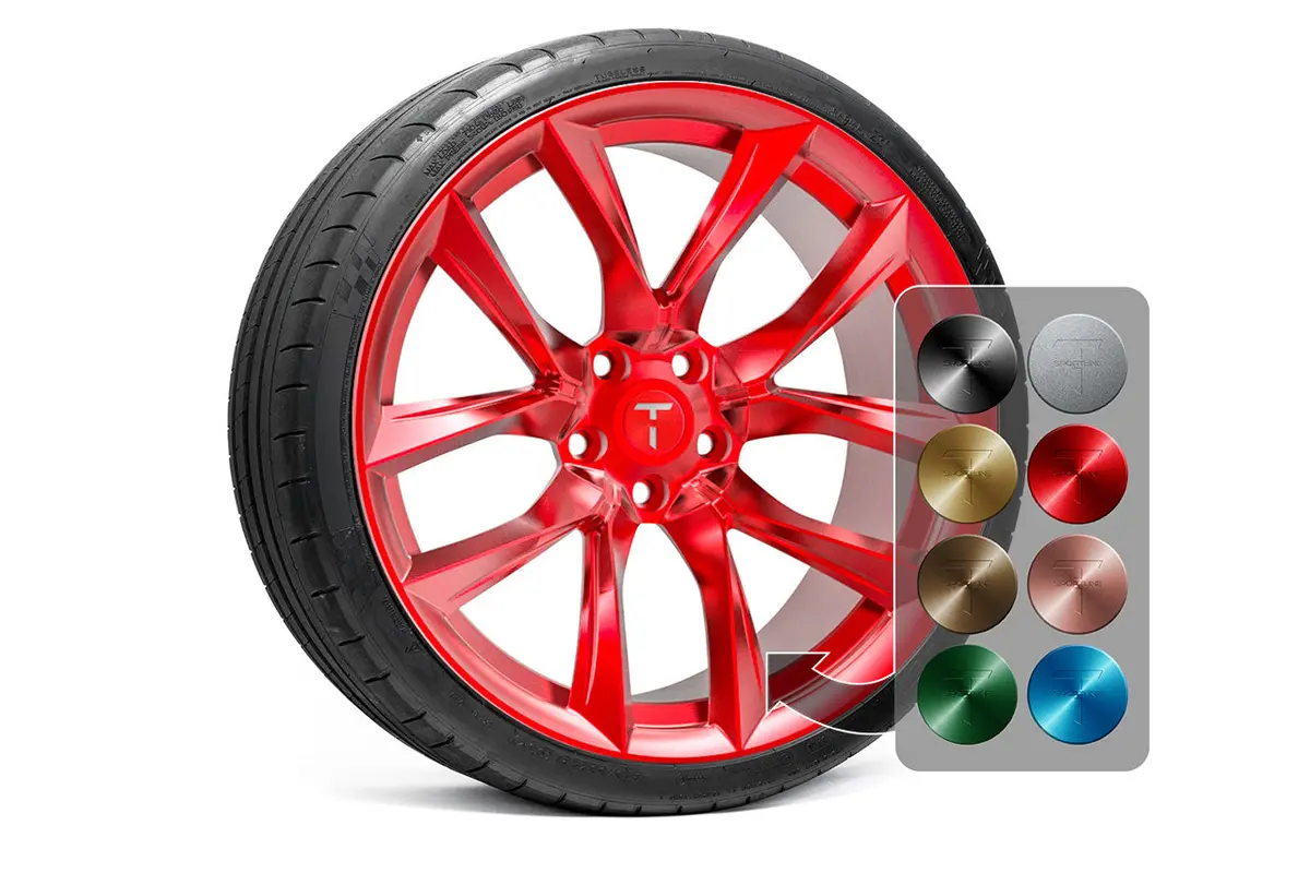 Tssf 21" Tesla Model S Long Range & Plaid Wheel And Tire Package (Set Of 4) 19