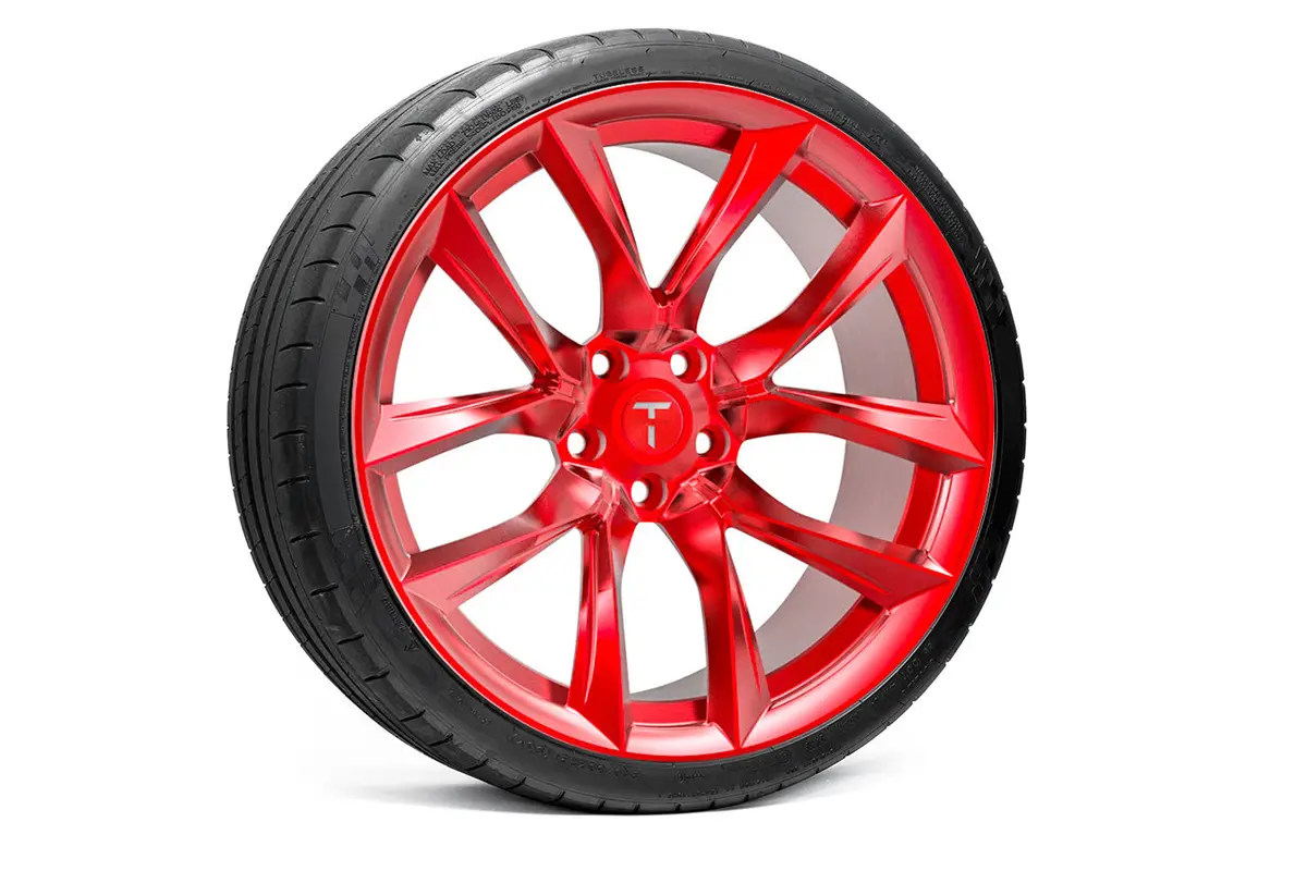 Tssf 21" Tesla Model S Long Range & Plaid Wheel And Tire Package (Set Of 4) 8