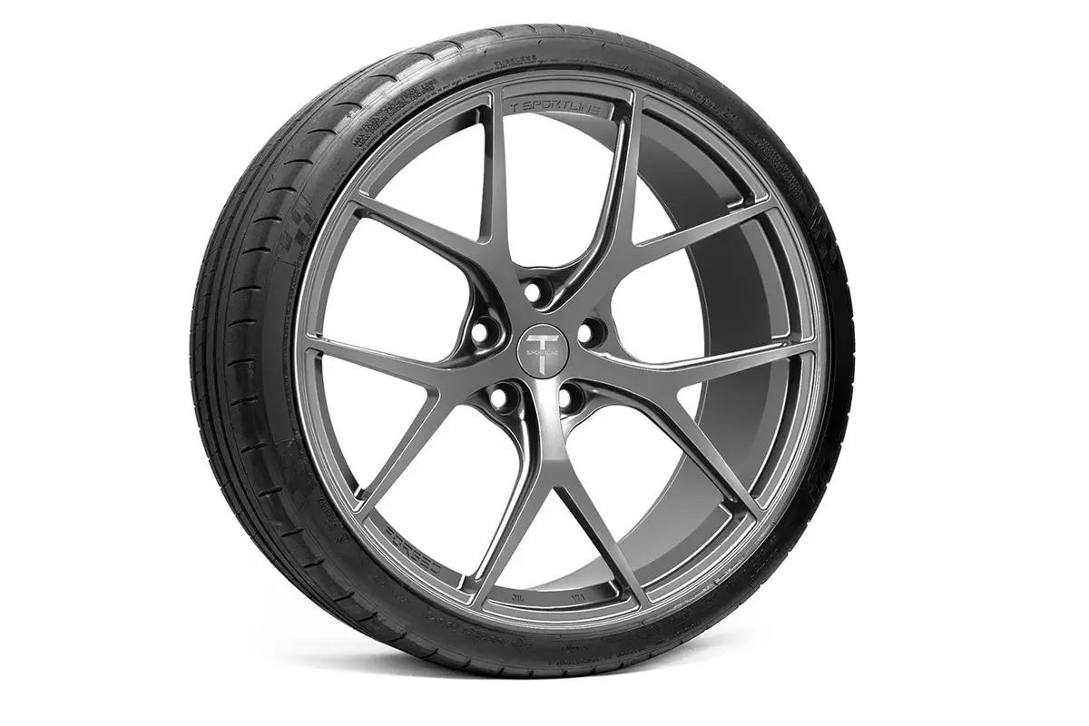 Txl115 21" Tesla Model S Plaid & Long Range Fully Forged Lightweight Tesla Wheel And Tire Package (Set Of 4) 21
