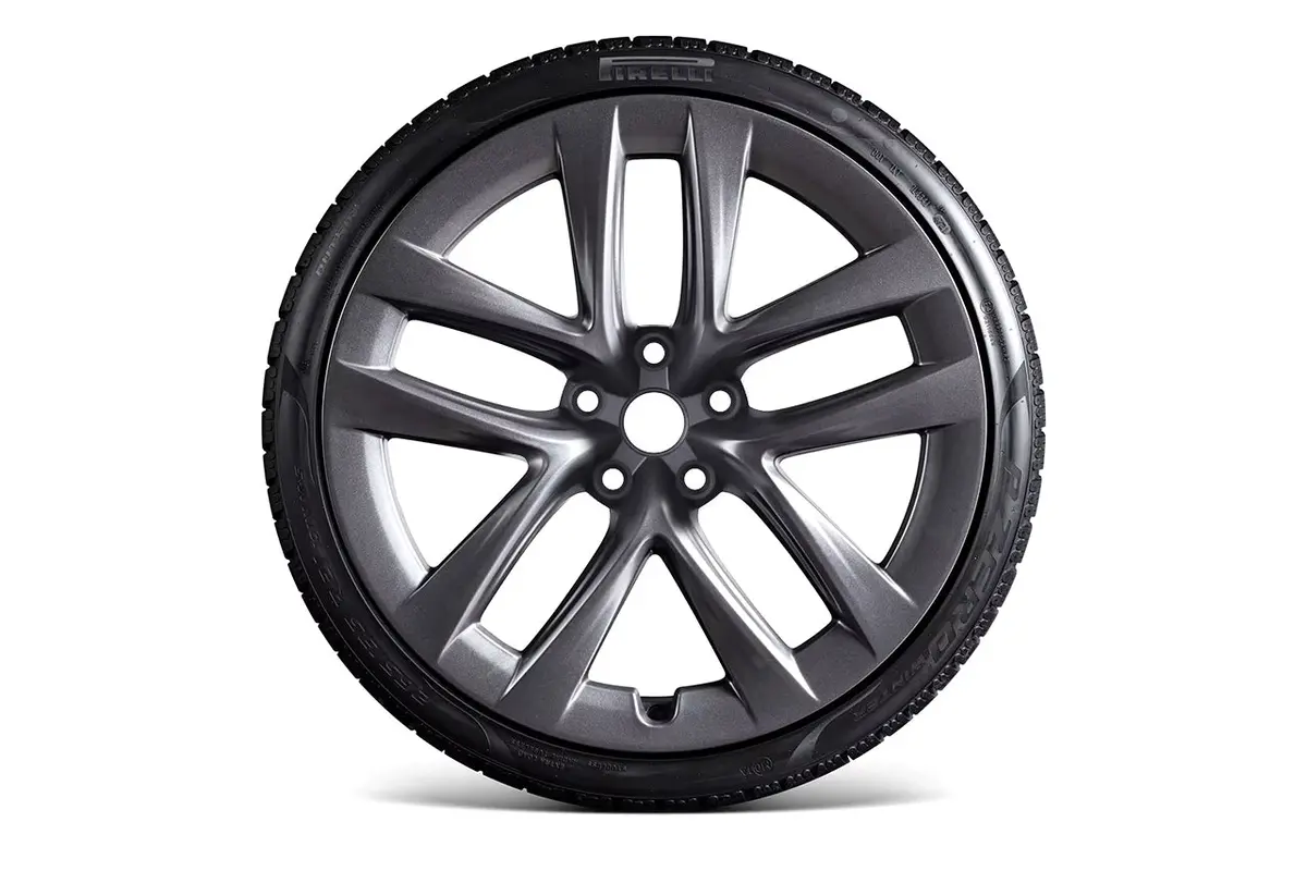 Tesla Model S 21" Arachnid Plaid & Long Range Wheel And Pirelli Winter Tire Package (Set Of 4) 1