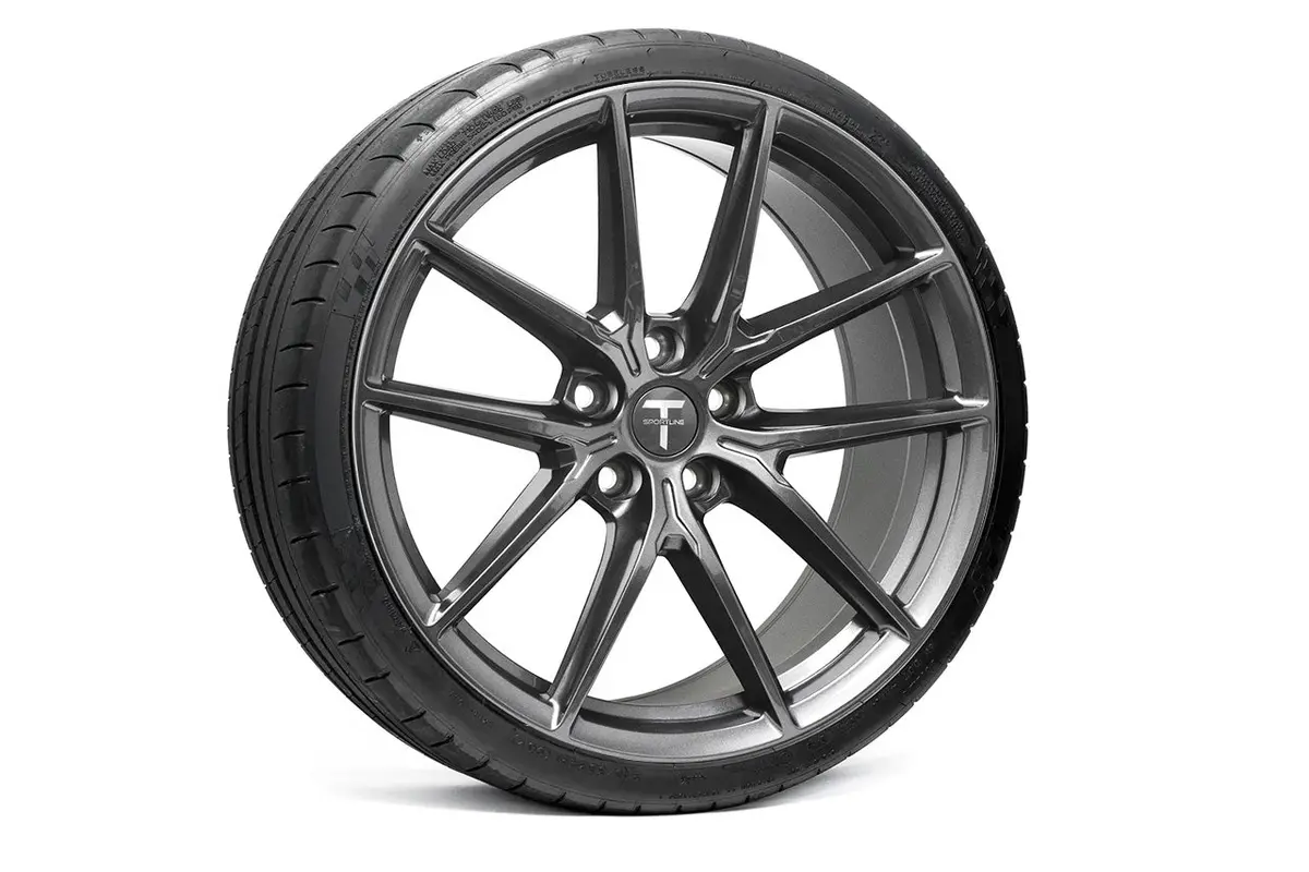 Tsf 21" Tesla Model S Long Range & Plaid Wheel And Tire Package (Set Of 4) 1