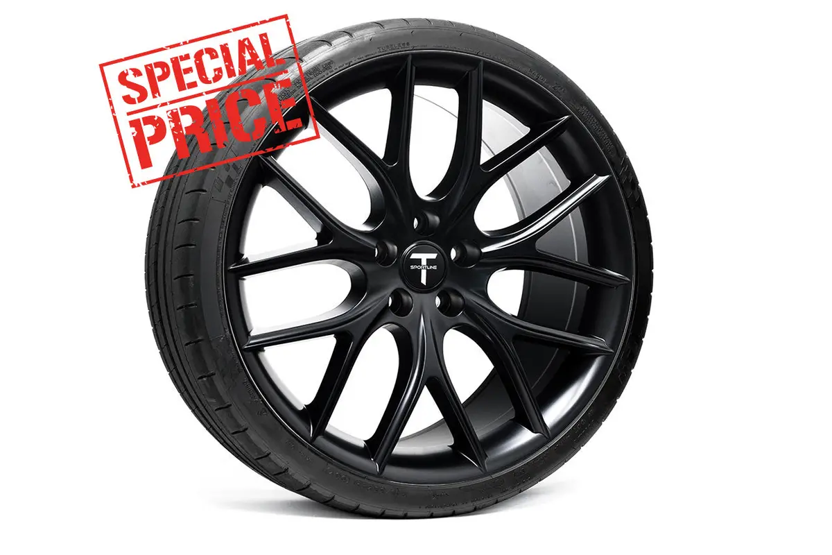 Tesla Model S Long Range & Plaid Tsr 21" Wheel And Tire Package (Set Of 4) Overstock Blowout Special! 1