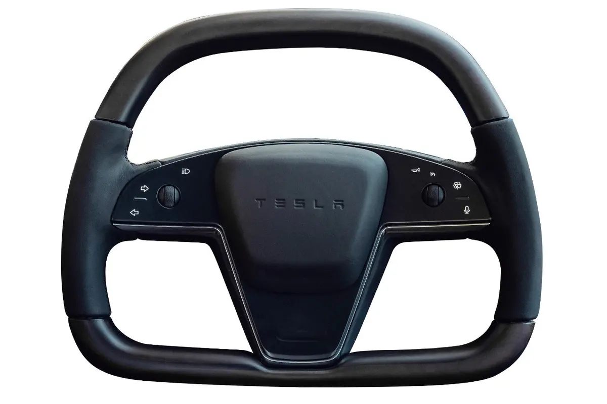 Model S / X Plaid & Long Range Yoke Replacement 360 Ebony Steering Wheel 1