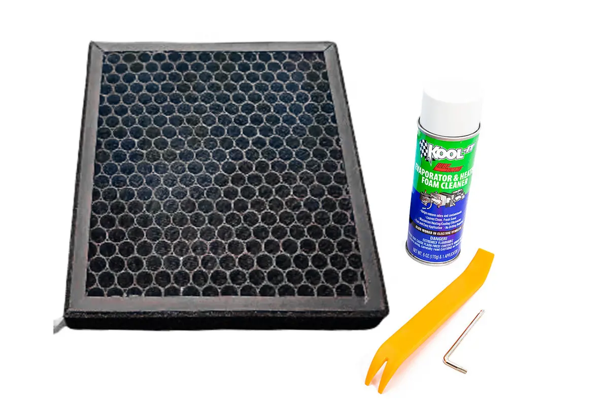 Tesla Model S / X Long Range & Plaid Hepa Cabin Air Filter & Kool-It Evaporator Cleaner Kit 1