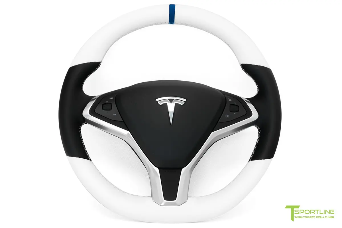 Tesla Model X Steering Wheel Custom Upholstered (2016 - 2020) 1