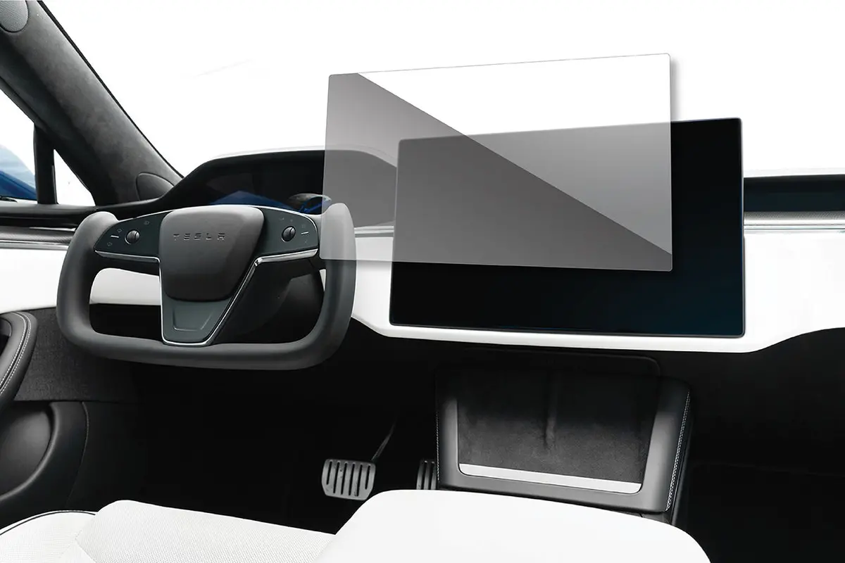 Tesla Model S / X Screen Protector (3 Pack) High Definition Clear Shields (Front Center And Rear Touchscreens) 1