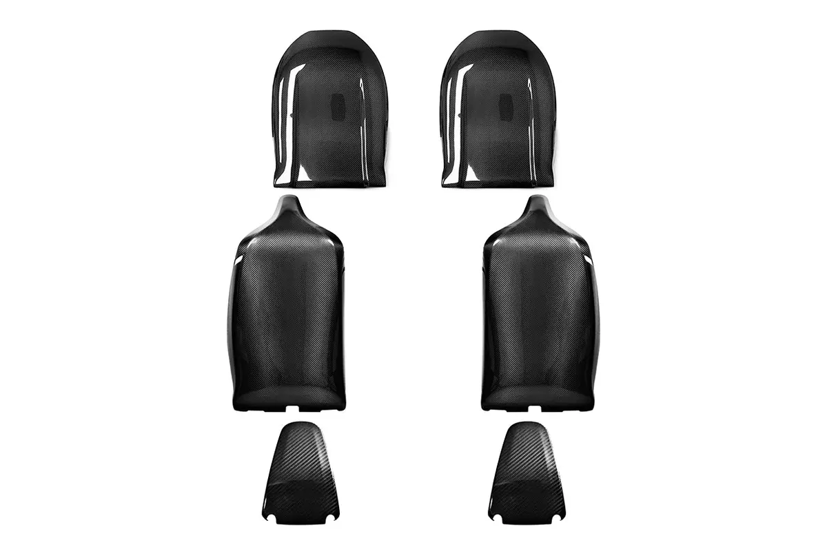 Tesla Model X Long Range & Plaid Carbon Fiber Seat Back Set (2021 - Present) 2