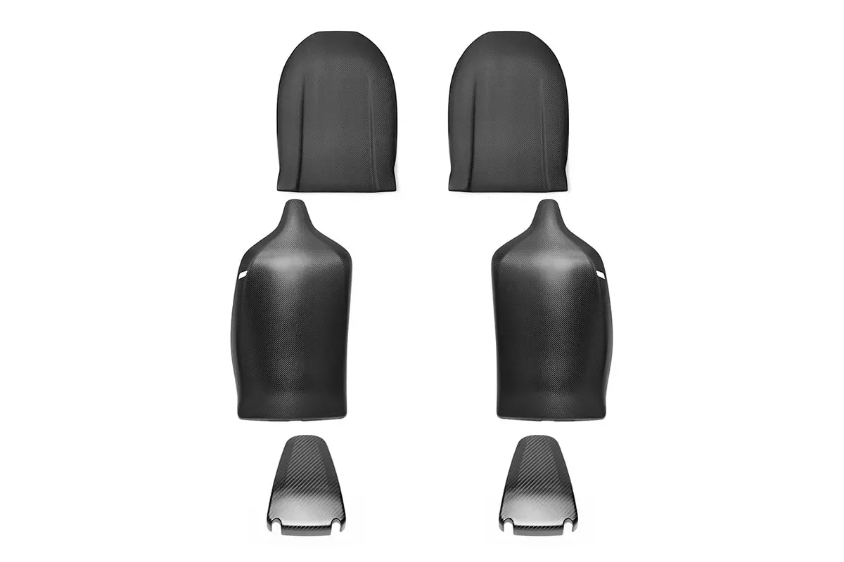 Tesla Model X Long Range & Plaid Carbon Fiber Seat Back Set (2021 - Present) 5