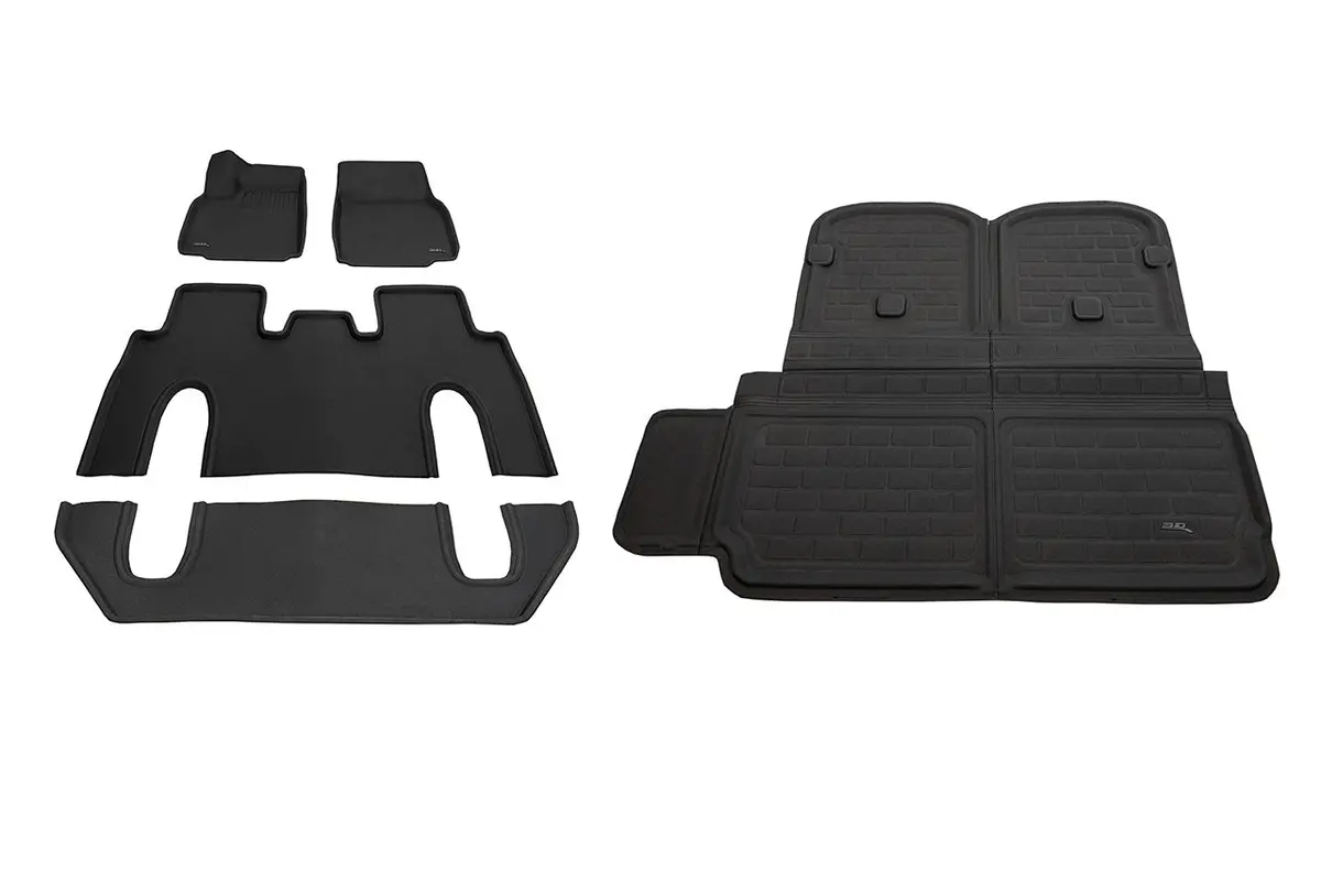 Tesla Model X 2021+ Refresh Plaid / Long Range Maxpider 3D Kagu All-Weather Custom Fit Floor Liner Mats (Set Of 4) 3