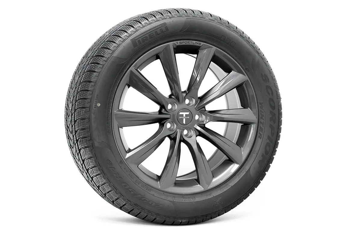 Tst 19" Tesla Model X Long Range & Plaid Replacement Wheel And Tire 1