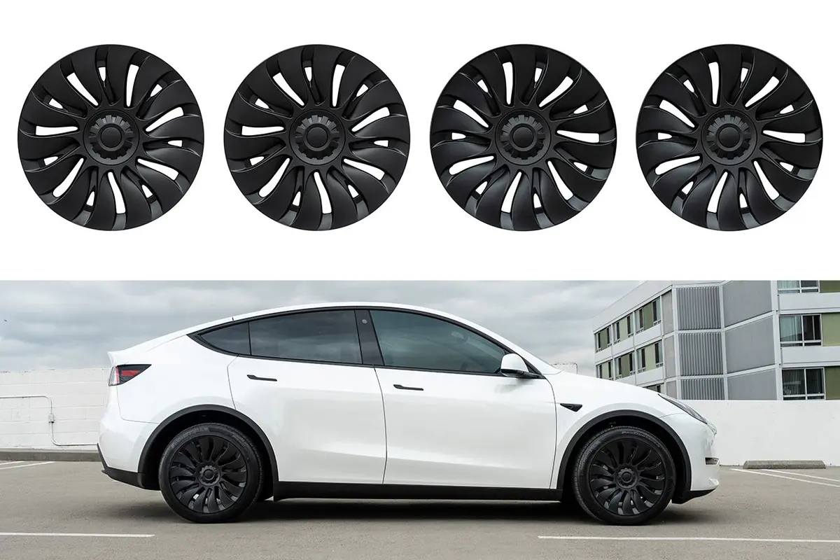 Tsy14d Tesla Model Y Max Range Directional Aero Wheel Cover Set For 19" Factory Tesla Wheel 1