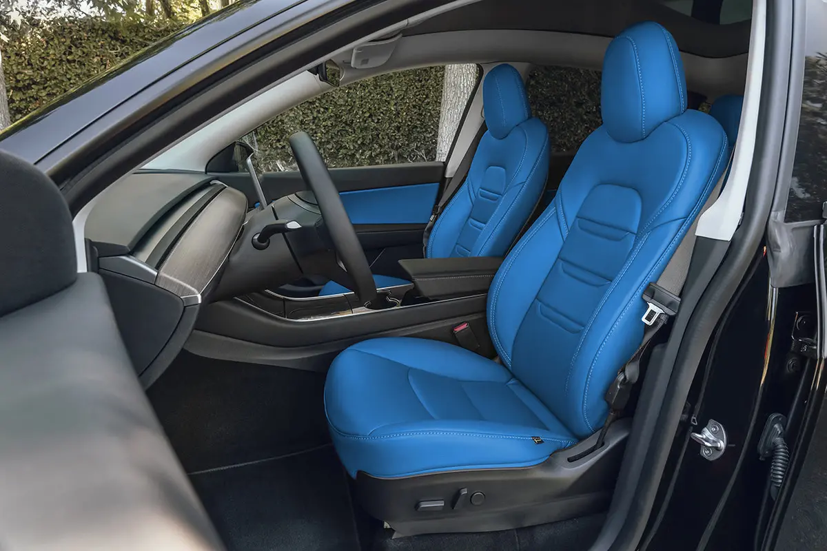 Tesla Model Y 5-Seat Interior Upgrade – Insignia Stitching Design - Image 35