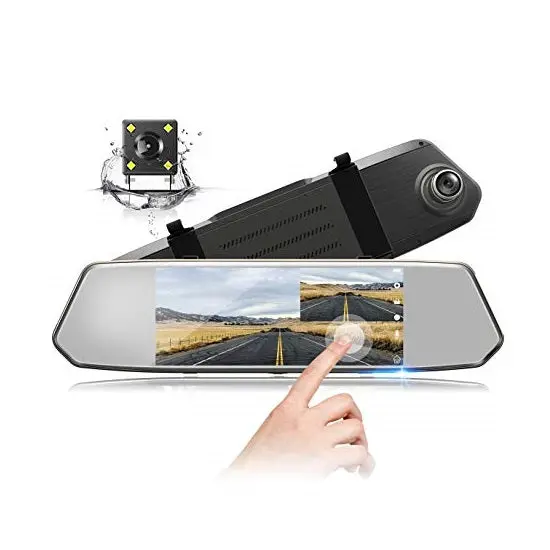 Rearview Mirror 2Ch Dash Cam With Reverse Parking Camera 1