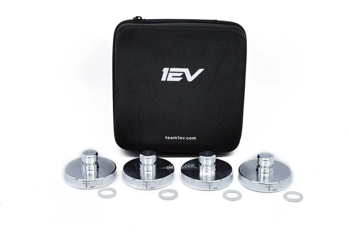 Ranger Series Billet Aluminum Tesla Lifting Jack Adapter Pad Pucks & Case 1