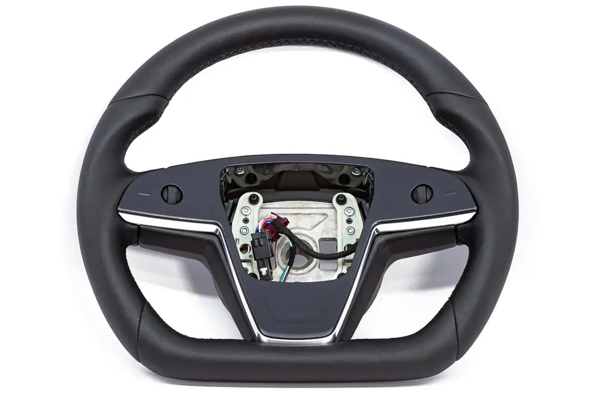 Model S / X Plaid & Long Range Performance Grip Round Steering Wheel Yoke Replacement 2021-2023 3