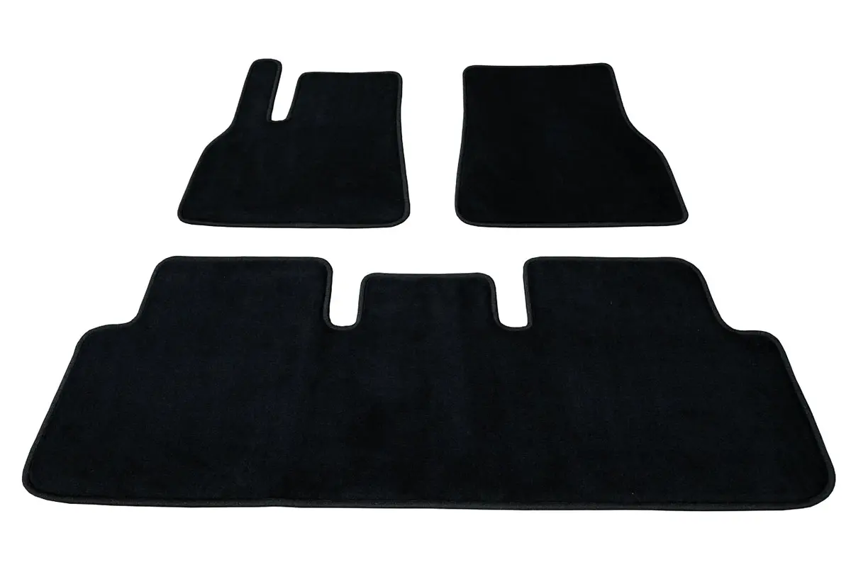 Tesla Model S Plaid & Long Range Precision Fit Customizable Premium 28Oz Carpet Floor & Cargo Mats, 2021-Present 1