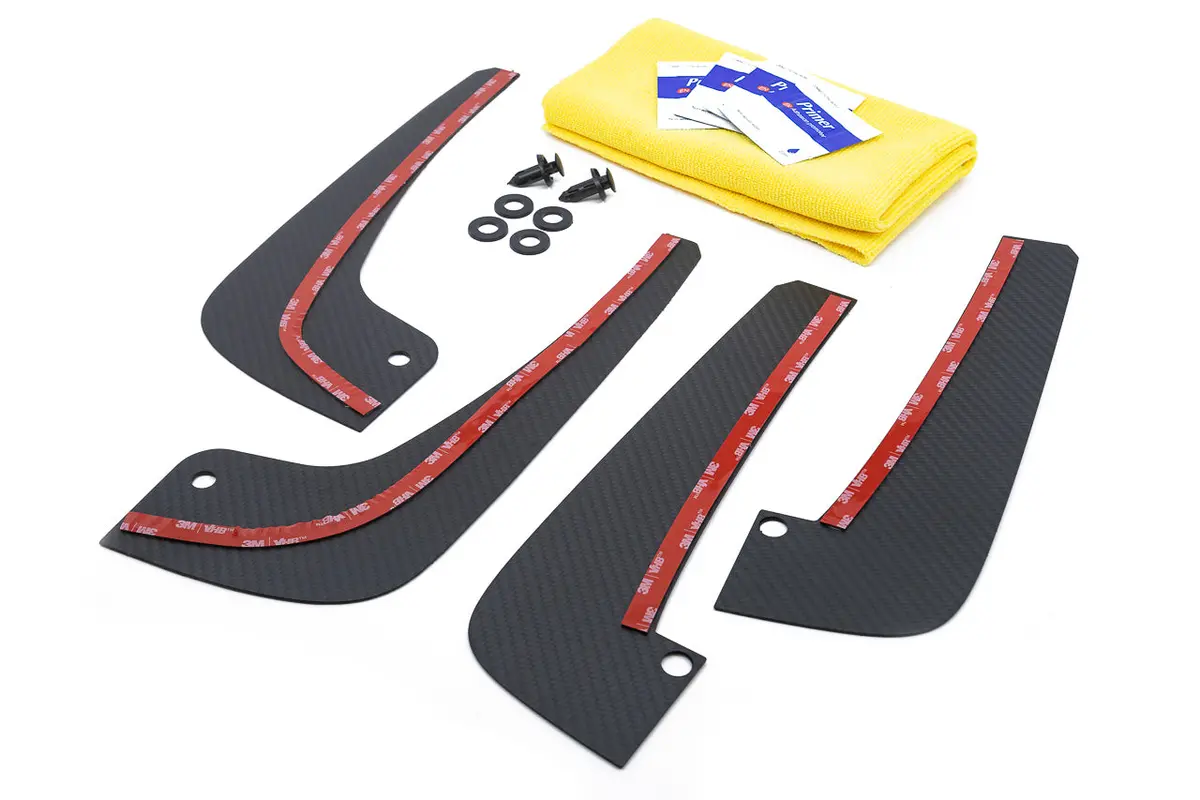 Tesla Model S Carbon Fiber Mud Flaps (Set Of 4) - Updated Design 1