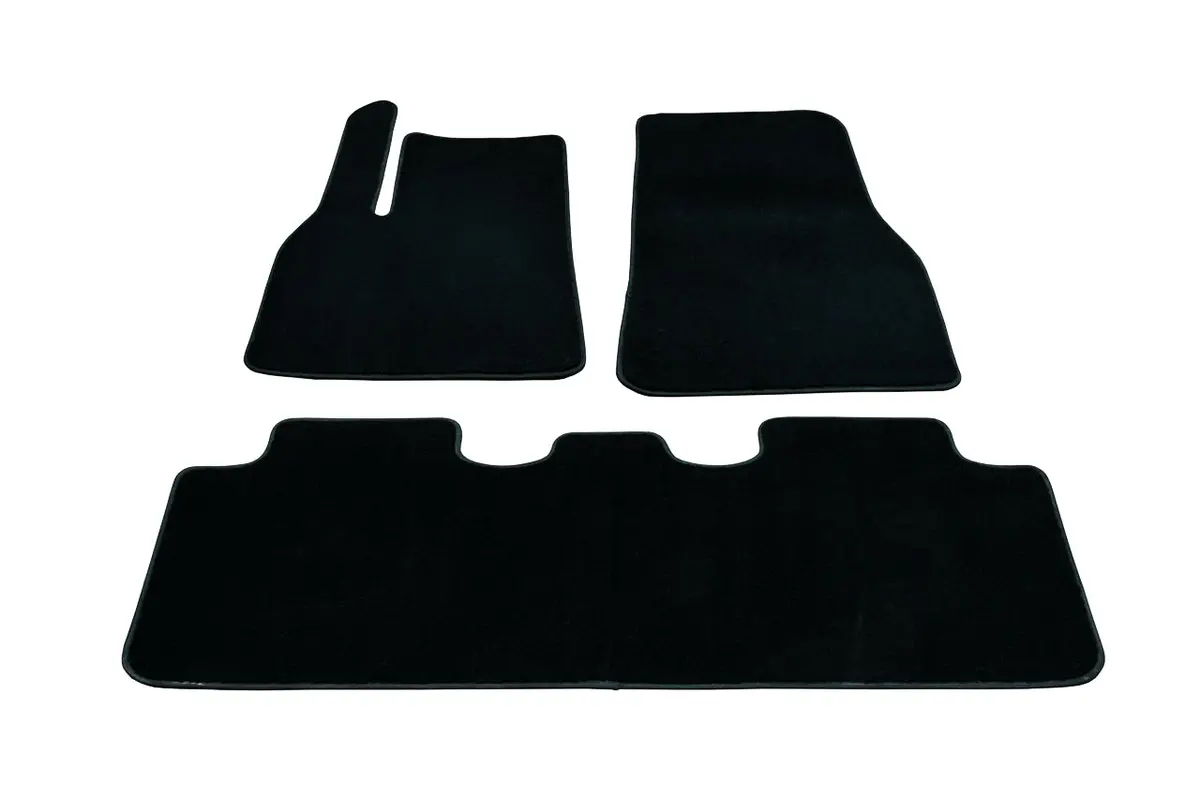 Tesla Model Y Precision Fit Customizable Premium 28Oz Carpet Floor & Cargo Mats 1