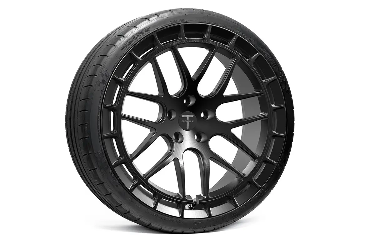 Tsw117a 21" Tesla Model S Plaid & Long Range Fully Forged Lightweight Tesla Wheel And Tire Package (Set Of 4) 1