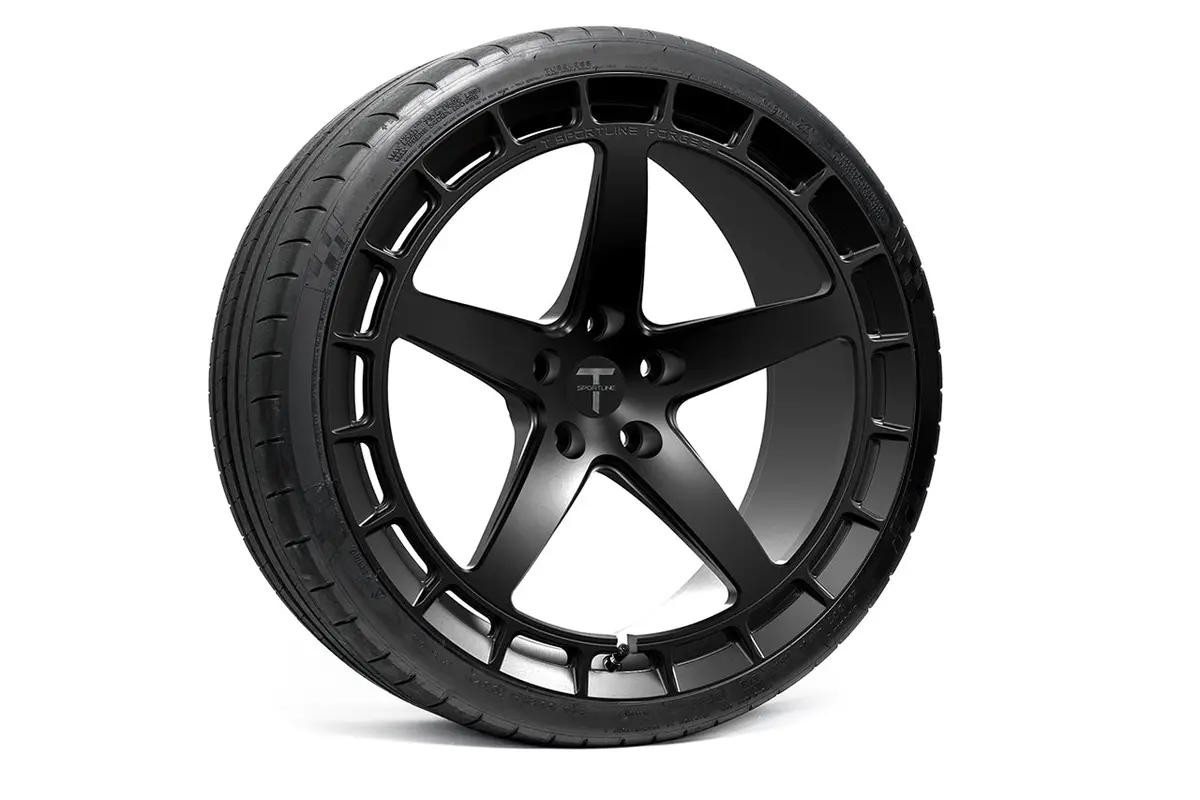 Tsw150a 21" Tesla Model S Plaid & Long Range Fully Forged Lightweight Tesla Wheel And Tire Package (Set Of 4) 1