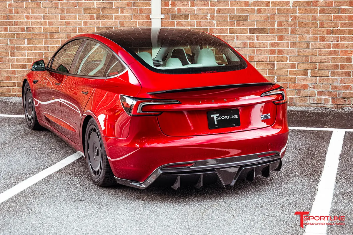 Tesla Model 3 Highland Performance Carbon Fiber Rear Diffuser 1