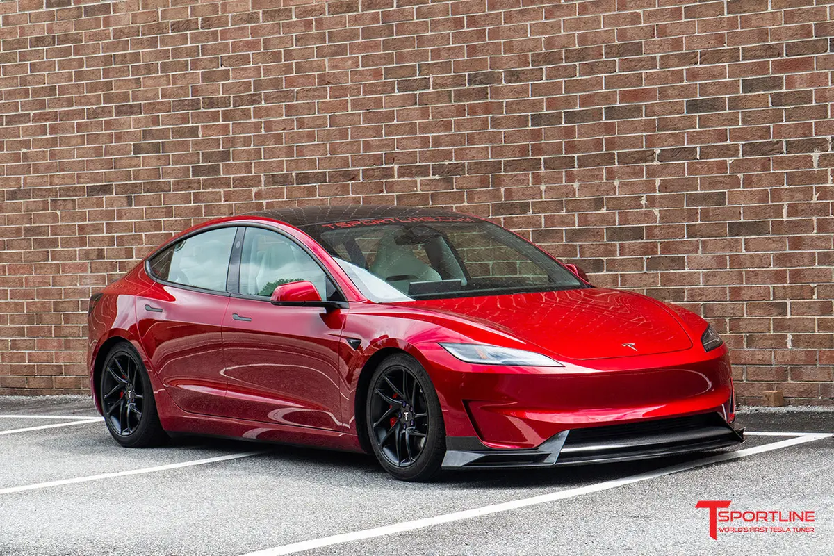 Tesla Model 3 Highland Performance Carbon Fiber Front Apron / Splitter 1