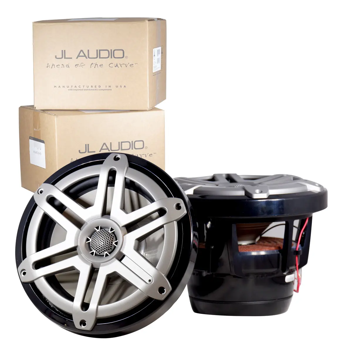 Jl Audio M880-Ccx-Sg-Tb/Mcs-88Ccx5-4-Tb 8.8" Marine Speakers - Black W/ Titanium, Sport Grille 1